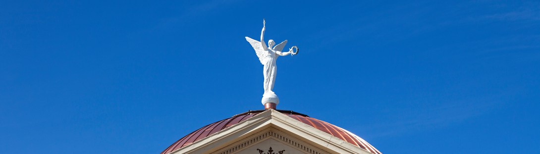 Roof of AZ Legislature with Winged Victory Statue