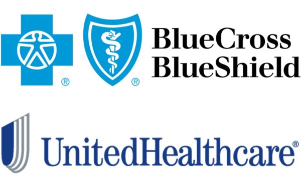 BlueCross BlueShield and UHC medical plan logos